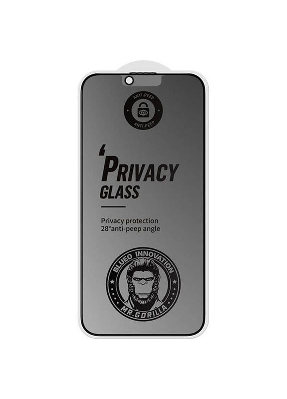 Защитное 2.5D стекло Full Cover Anti Peep Matte для Apple iPhone 13 Pro / 13 / 14 / 16e (6.1") Blueo (369645267)