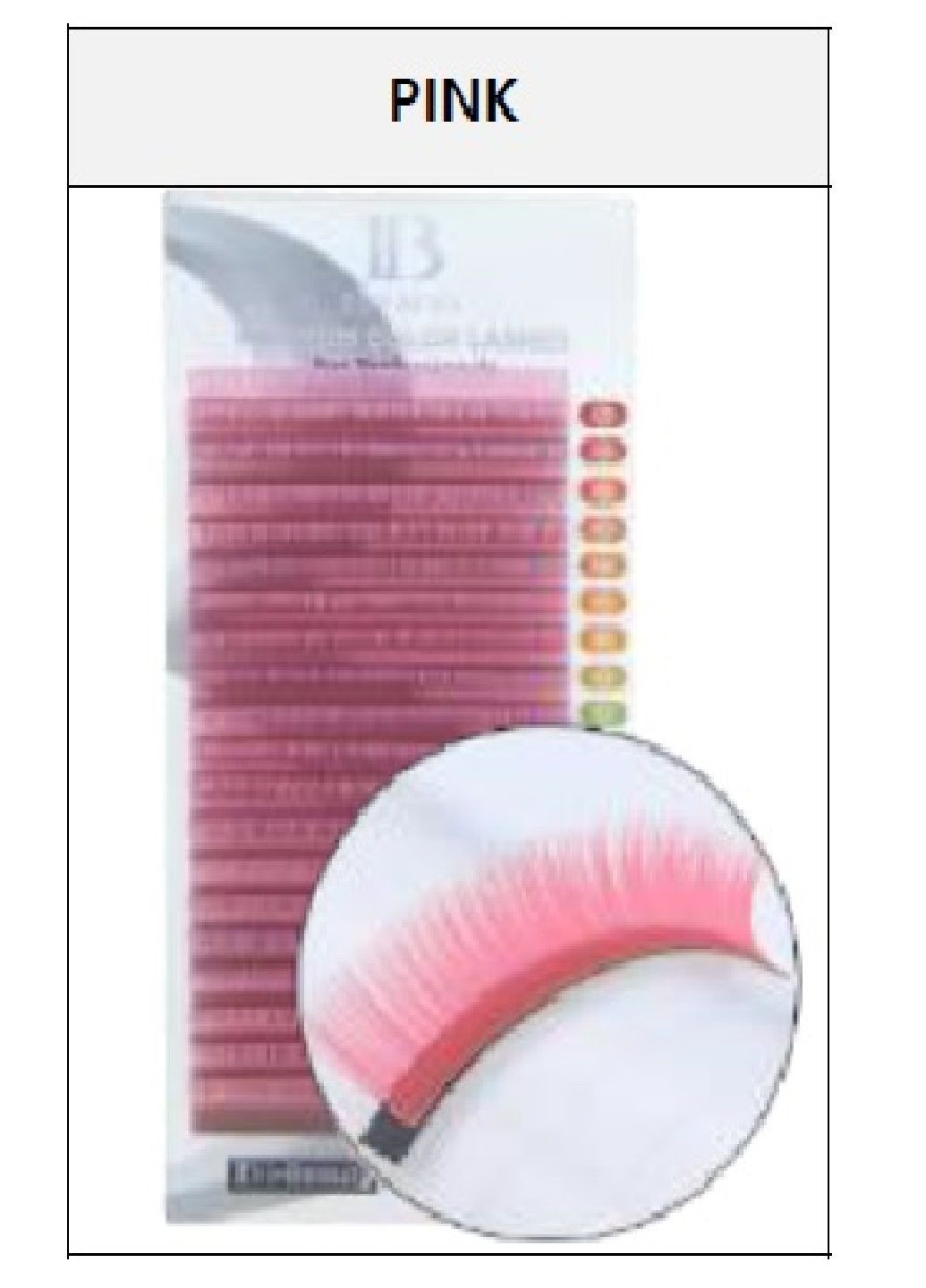 Ресницы розовые миксы С 0,10 9-12 мм I-Beauty (322862502)