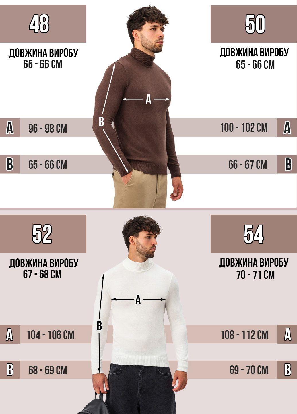 Коричневий чоловіча водолазка з м'якої італійської пряжі SVTR