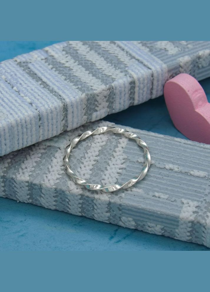 Срібна каблучка тонка "Витий обідок" 18 No Brand (350667137)