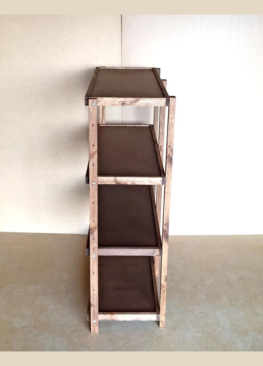 Етажерка розбірна з дерева Честер 4 полиці 40х100х130 капучино (ЄТЖ-8440100130) No Brand (327867225)