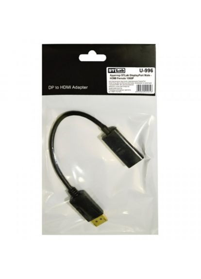 Перехідник DisplayPort Male HDMI Female, 1080P (U-996) ST-Lab displayport male - hdmi female, 1080p (268143301)