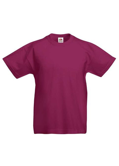Бордовая летняя футболка детская original kids бордовый (061019041104) Fruit of the Loom