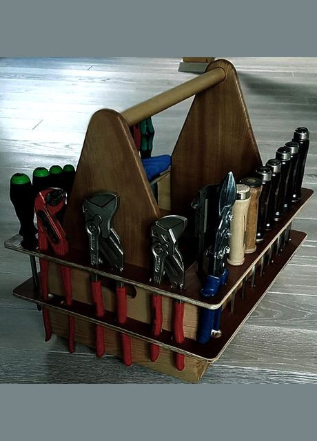 Ящик-переноска для інструментів з дерева Долід капучино (ЯДИ-006009) No Brand (328910479)