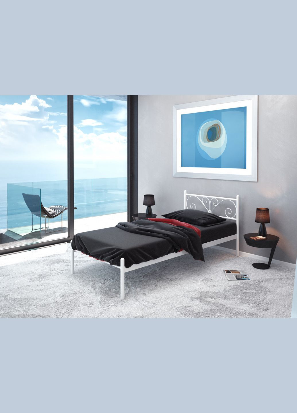 Односпальне металеве ліжко Примула від ТМ Теnero Tenero (315913100)