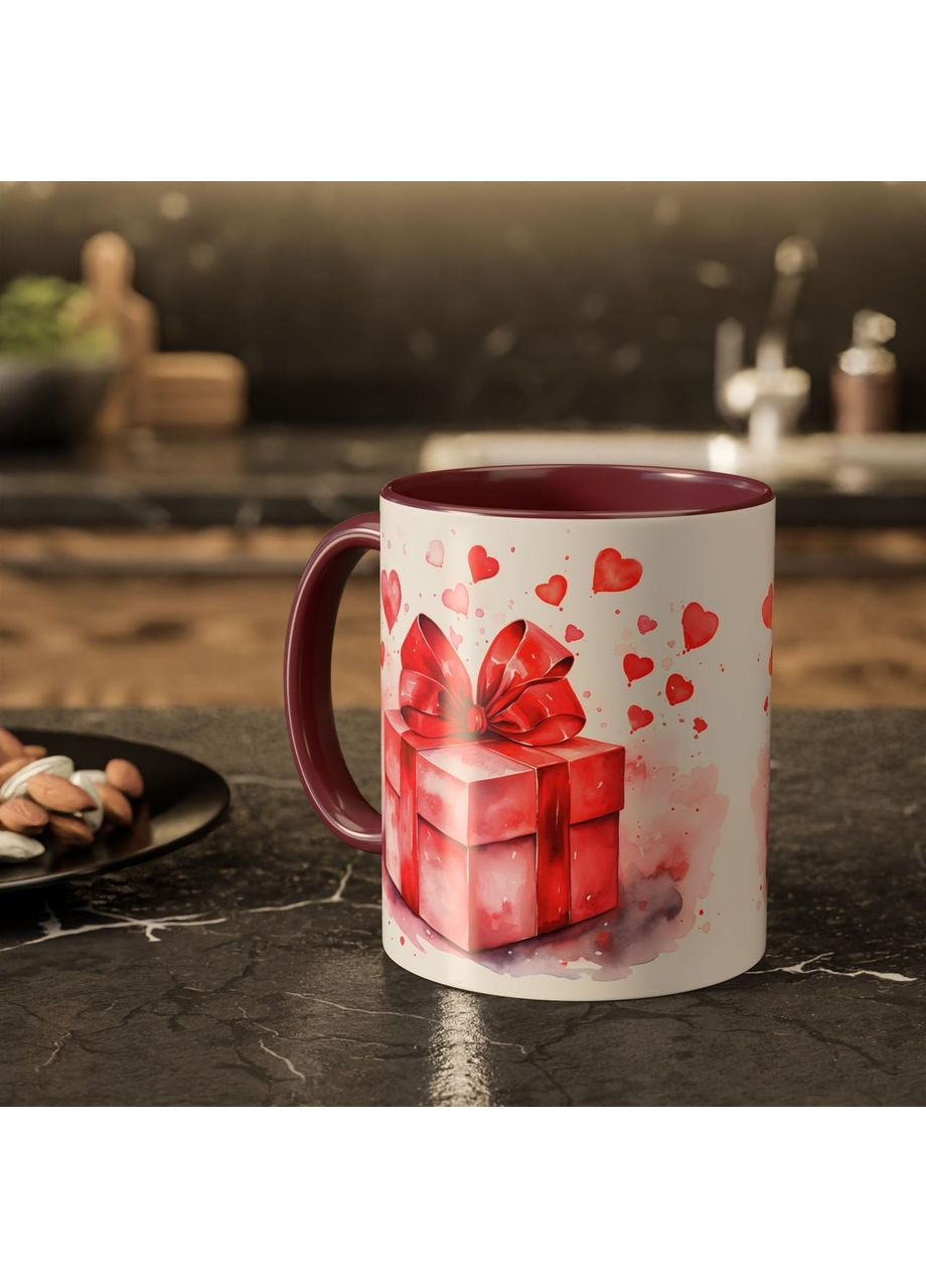 Керамічна чашка з дизайном "Подарунок" No Brand (368671492)