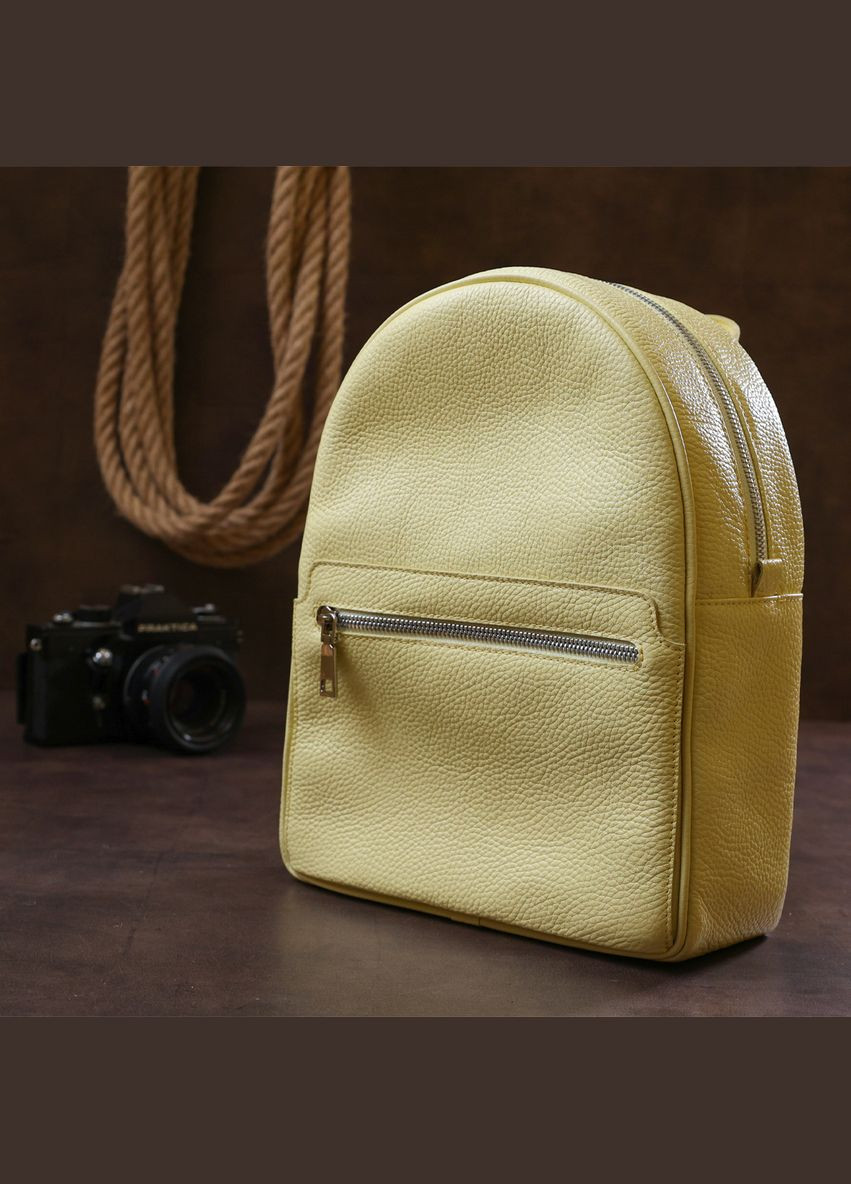 Рюкзак жіночий шкіряний 16307 Жовтий Shvigel (301871452)