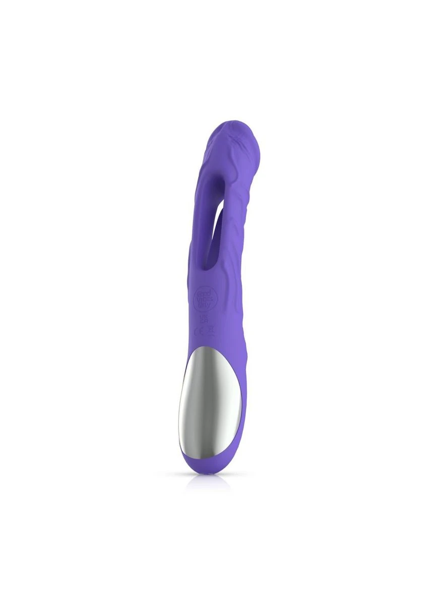 Вибратор точки G с вагинальным отростком Good Vibes Only – Flax Vibrating Dildo with G-Spot Stimulator No Brand (369636852)