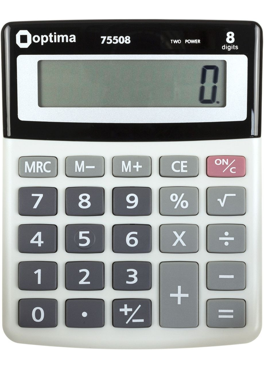 Калькулятор " " №O75508 (8-розряд.) 134х107х34мм(1)(40) Optima (322498648)