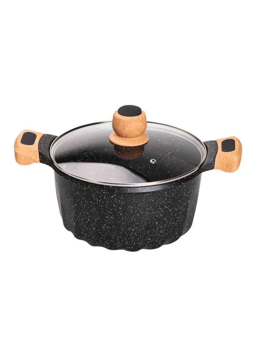 Набор посуды 6 предметов с антипригарным покрытием 1,9/3/3,2/5,3 л, черный MGC (322640276)