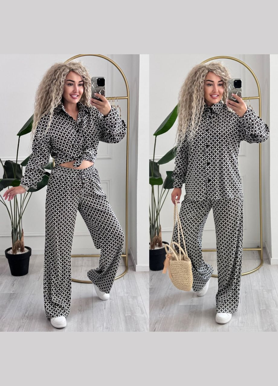 Костюм шелк Армани рубашка и брюки палаццо No Brand (341696766)