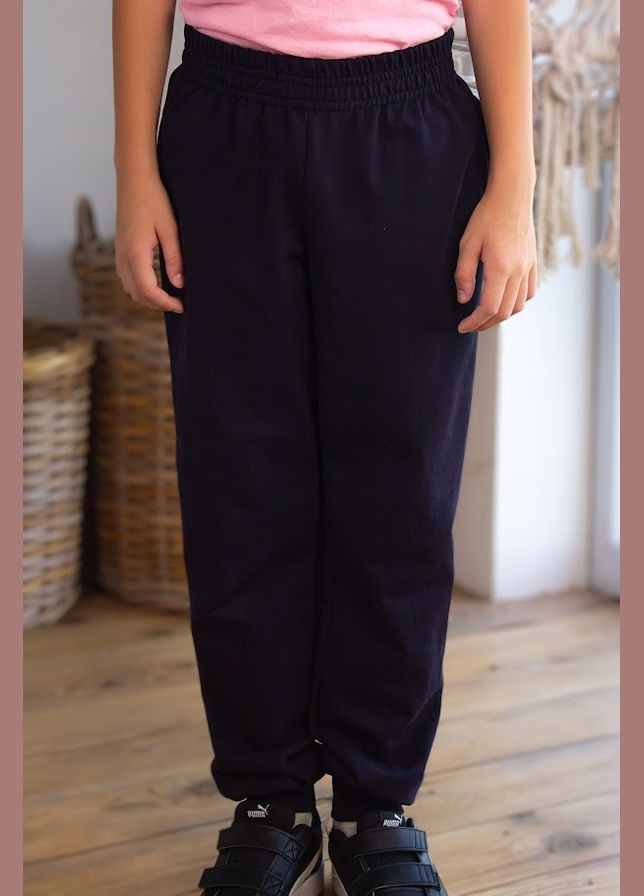 Темно-синие повседневный демисезонные брюки No Brand