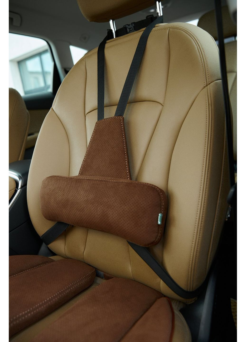 Топовий комплект з натуральної алькантари Еврофіксація 2. Коричневий. AV-1AL2EF-401 Ekko Seat (353718979)