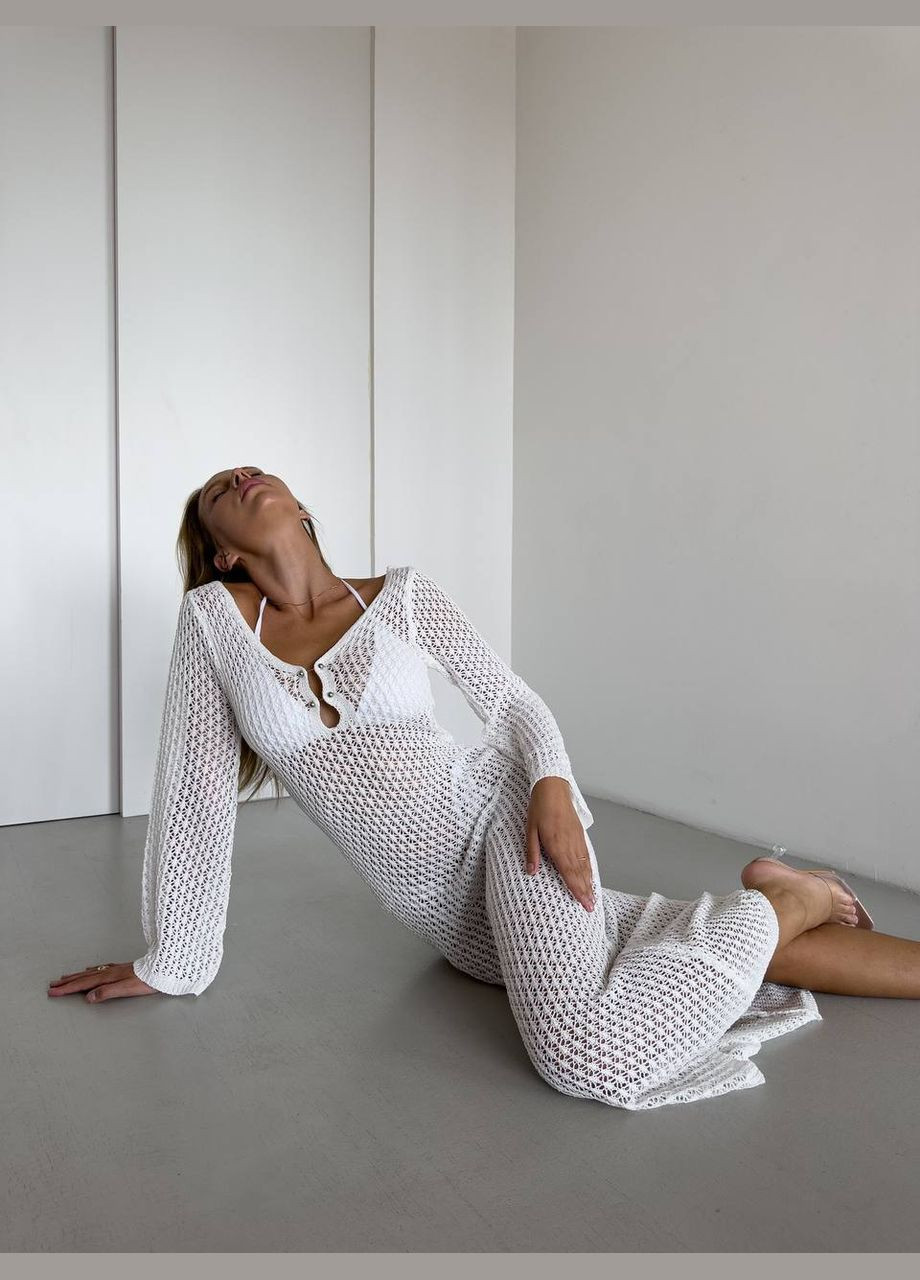 Білий кежуал сукня No Brand однотонна