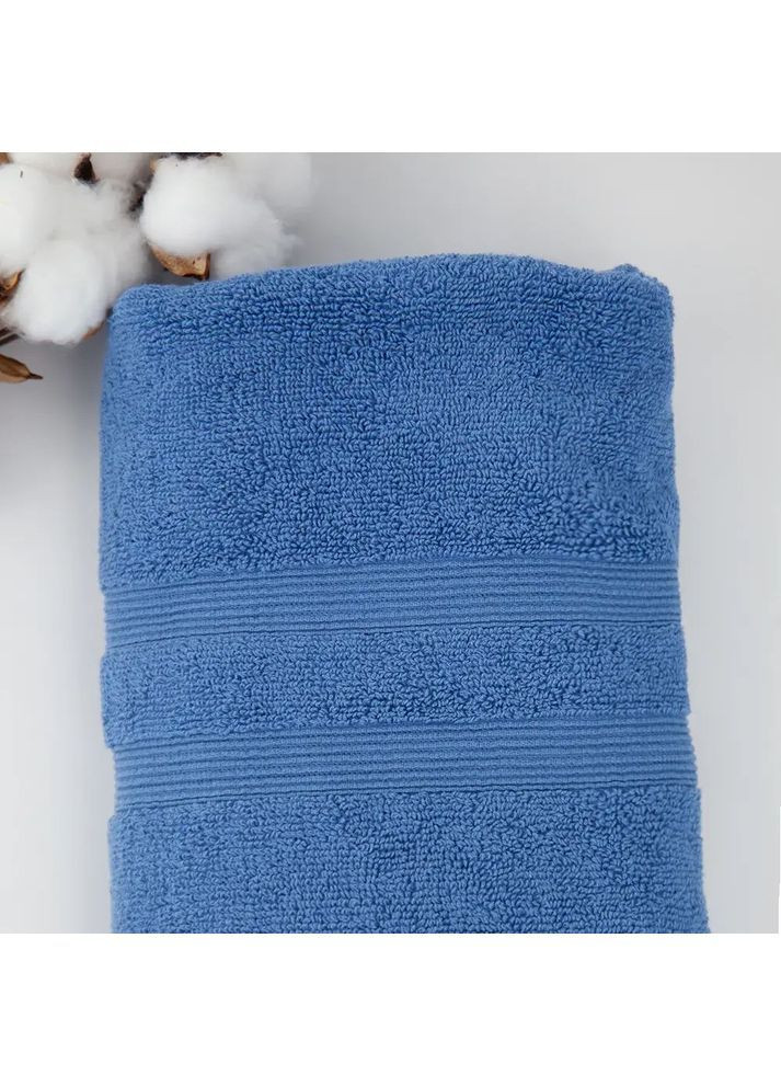 Хлопковое полотенце для тела 70*140 см, 500 г/м2 Tender Touch Синий (2846070140) ТЕП однотонный синий