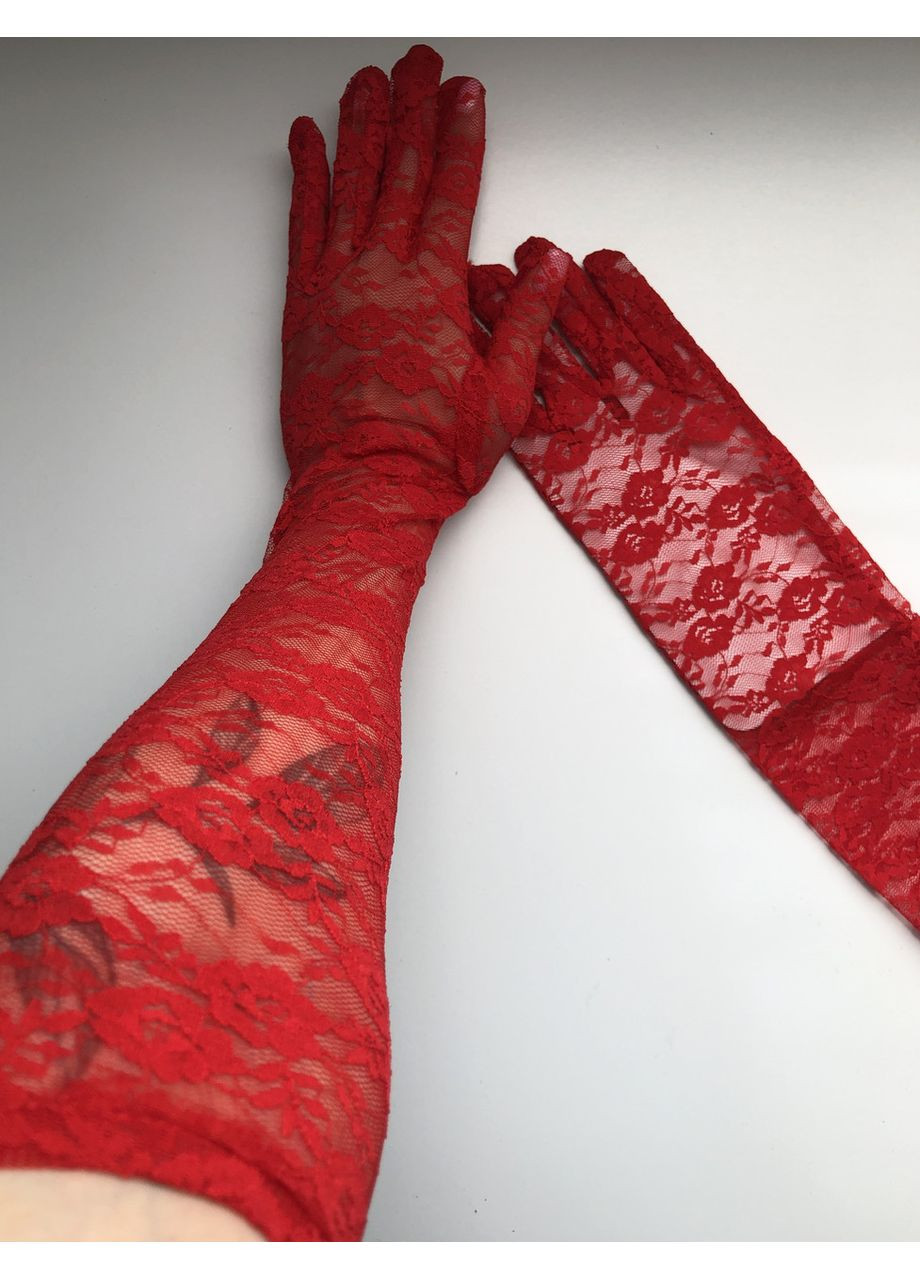 Довгі мереживні рукавички ажурні гіпюрові No Brand (353492346)