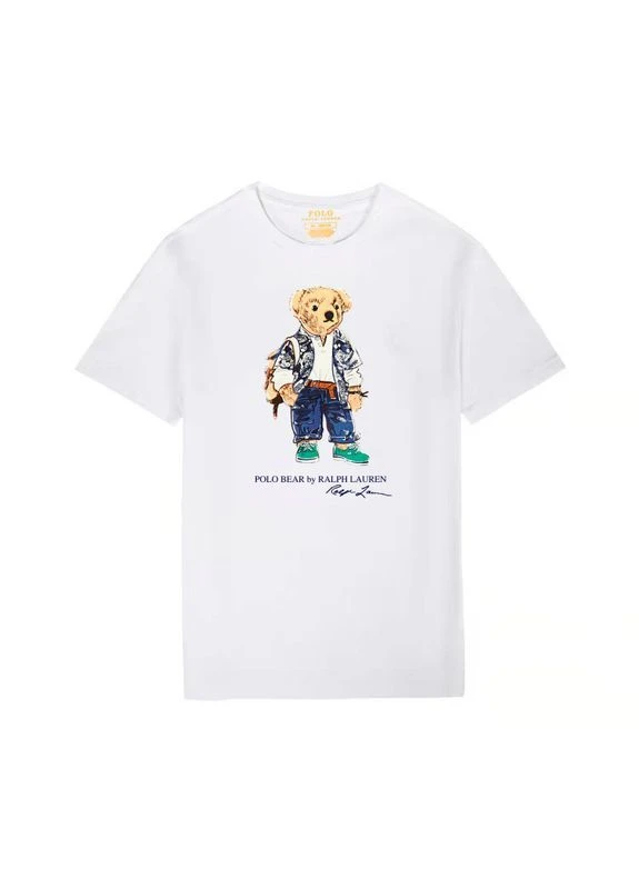 Біла стильна літня футболка polo ralph бавовняна біла Polo Ralph Lauren