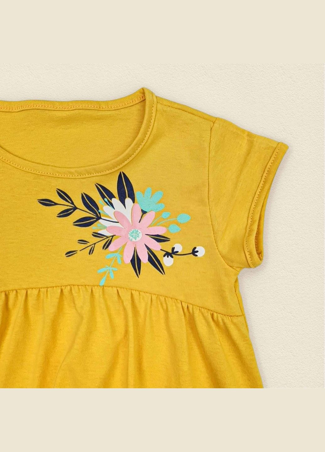 Гірчична сукня для дівчинки кулір гірчиця dini dexter's (297440065)