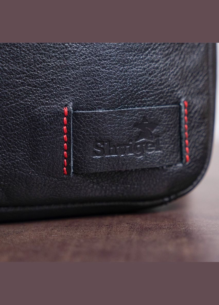 Сумка мужская через плечо кожаная 19102 Черный Shvigel (302008677)