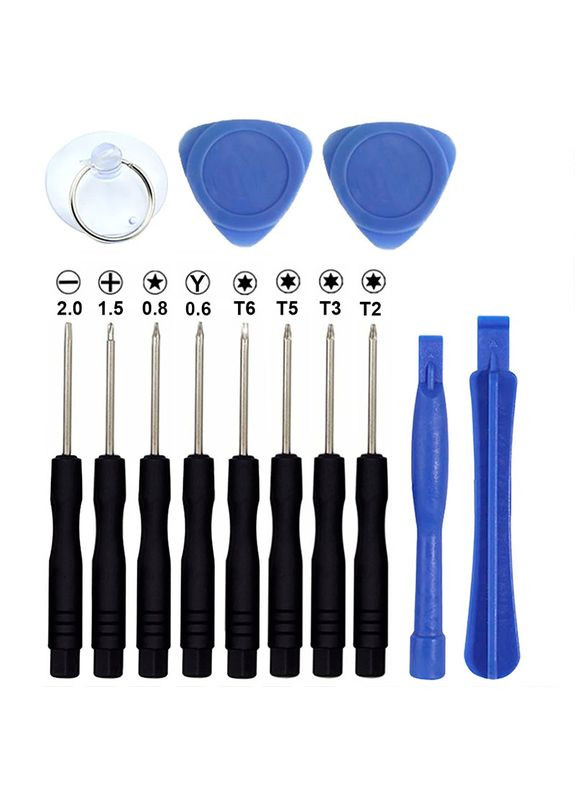 Набор отверток для ремонта мобильного телефона, медиаторы, лопатки, присоска 13 шт. No Brand (322566845)