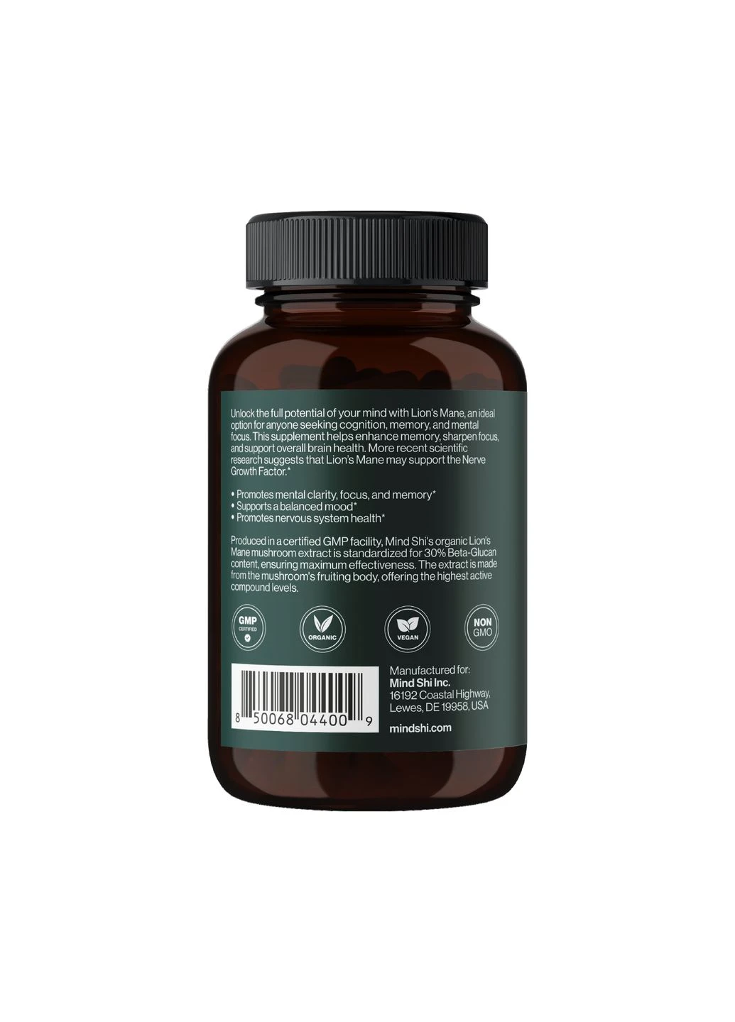 Lion's Mane Mushroom 1000 mg - 60 vegcaps (До 10.26) Mind Shi (387875059)