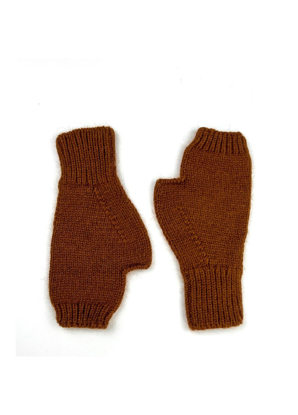 Митенки женские ангора коричневые ДАНА LuckyLOOK 593-985 (322789765)