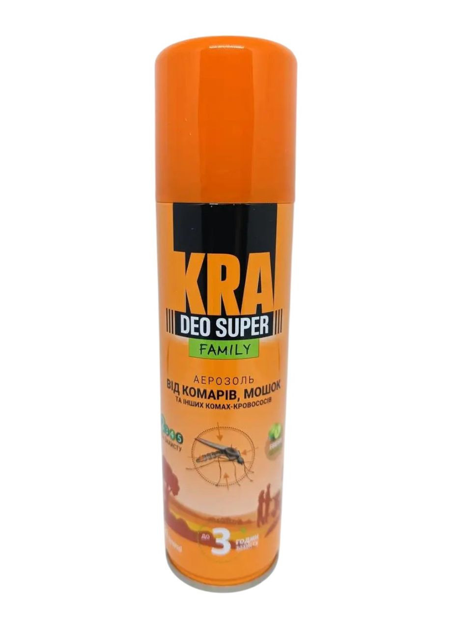 Аэрозоль KRA Deo Super Family от комаров мошек 150мл No Brand (352768732)