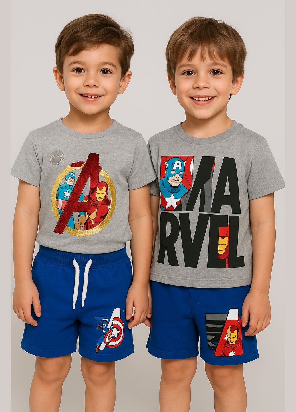 Сіра літня футболка avengers (залізна людина) et10591 Disney Футболка