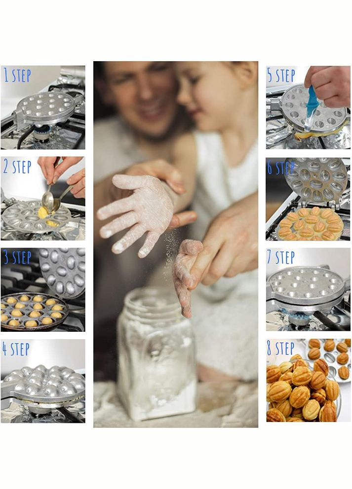 Набор из 2 форм для выпечки форма для 16 орешков с начинкой и для вафельных коржей ХЕАЗ (301796711)