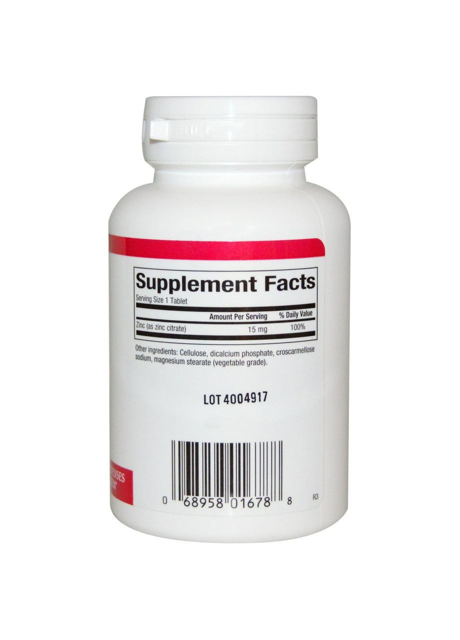 Цитрат цинка, 15 мг, 90 таблеток Natural Factors (364312384)