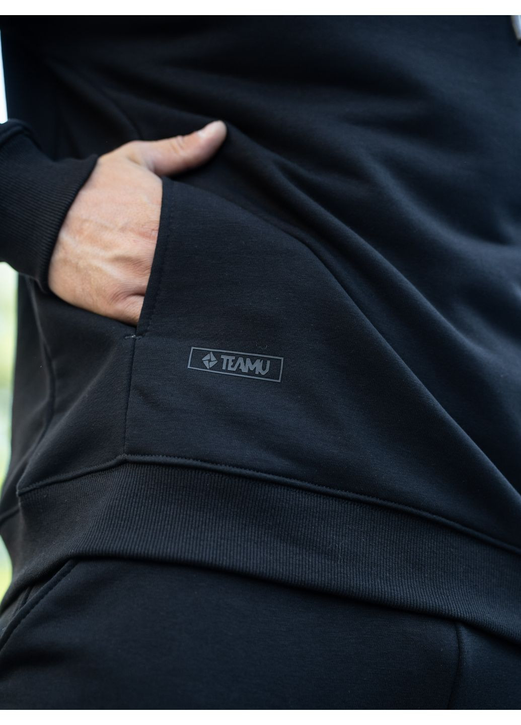 Спортивный костюм мужской демисезонный с худи и спортивными штанами ROVER Черный Teamv (361384842)