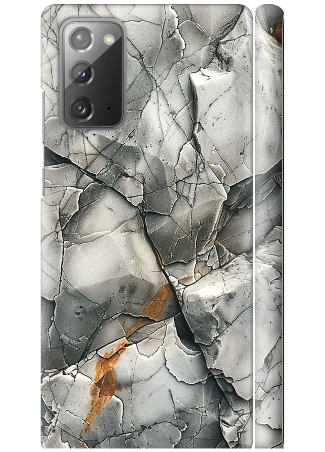 3D пластиковый матовый чехол 'Серый мрамор' для Endorphone Samsung Galaxy Note 20 (285117628)