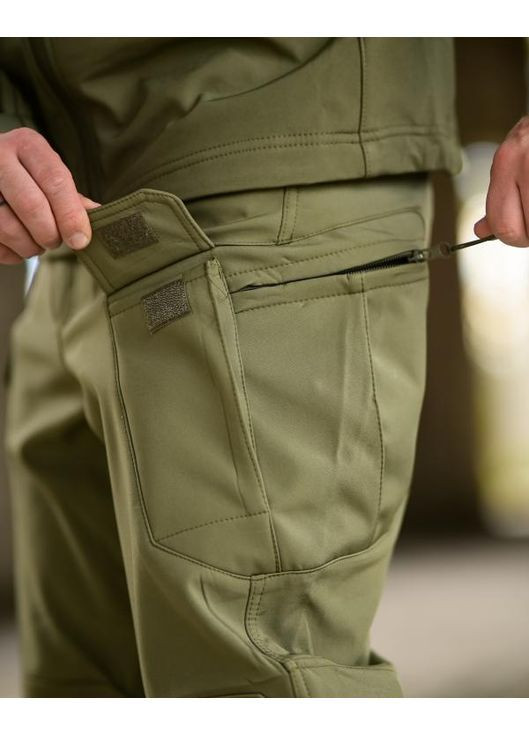 Армійський чоловічий демісезонний костюм SoftShell олива Freedom