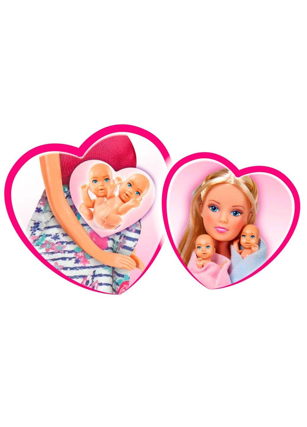Набір ляльковий Steffi Вагітна двійня з немовлятами Simba (278082602)