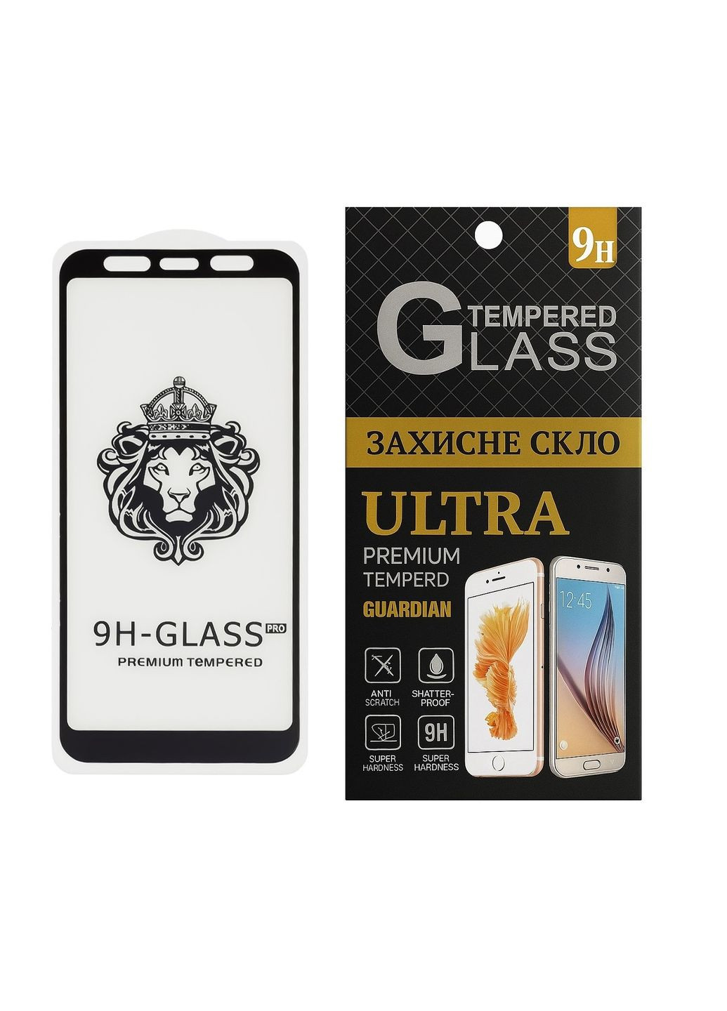 Защитное стекло для Samsung Galaxy A7 2018 (A750) с черной рамкой Lion (327432145)