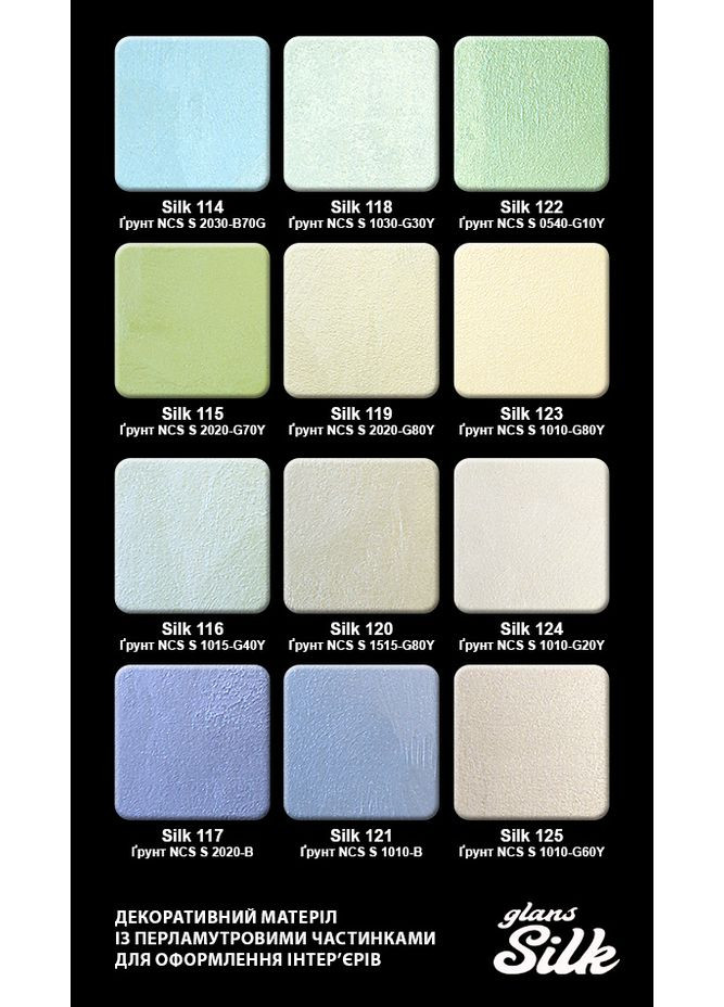 Декоративная краска Мокрый шелк ® Silk Glans с шелковистым блеском и перламутровым эффектом серебряная 2,5 л (3 кг) AURA (360881153)