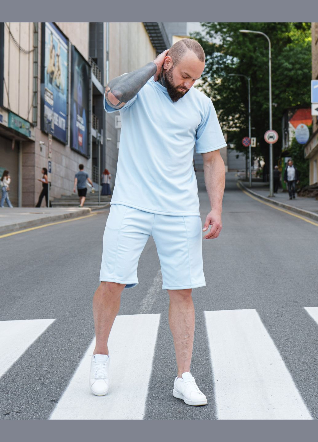 Комплект мужской оверсайз (шорты+футболка) No Brand комплект (293818900)