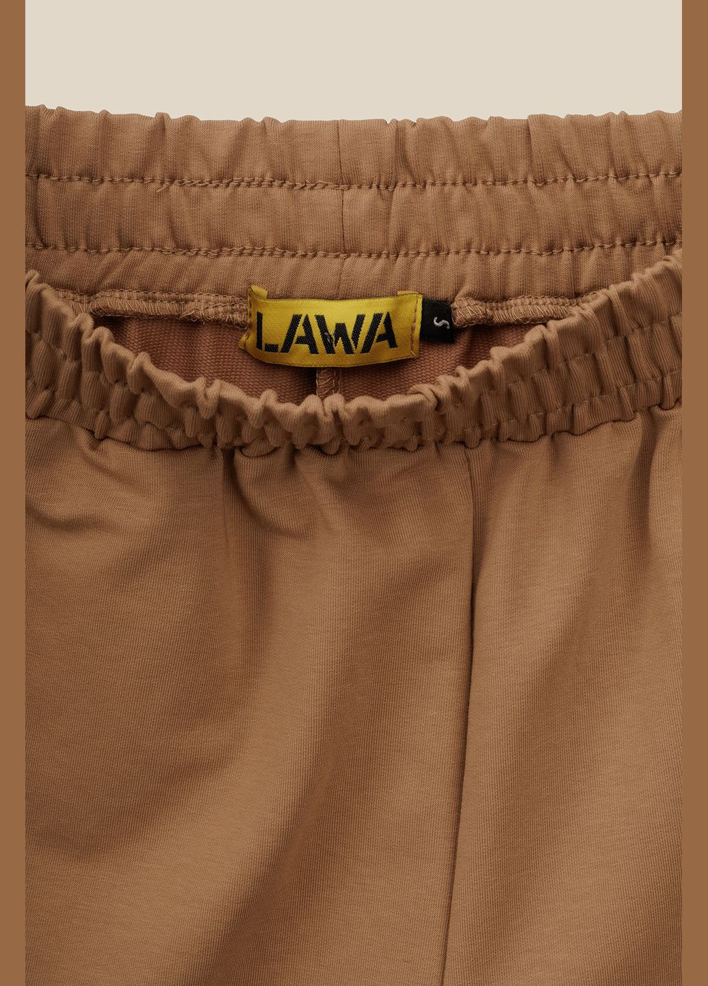 Шорты однотонные женские WBC02406 Коричневый shop (2000990675354) LAWA Шорти трикотажні (299001835)