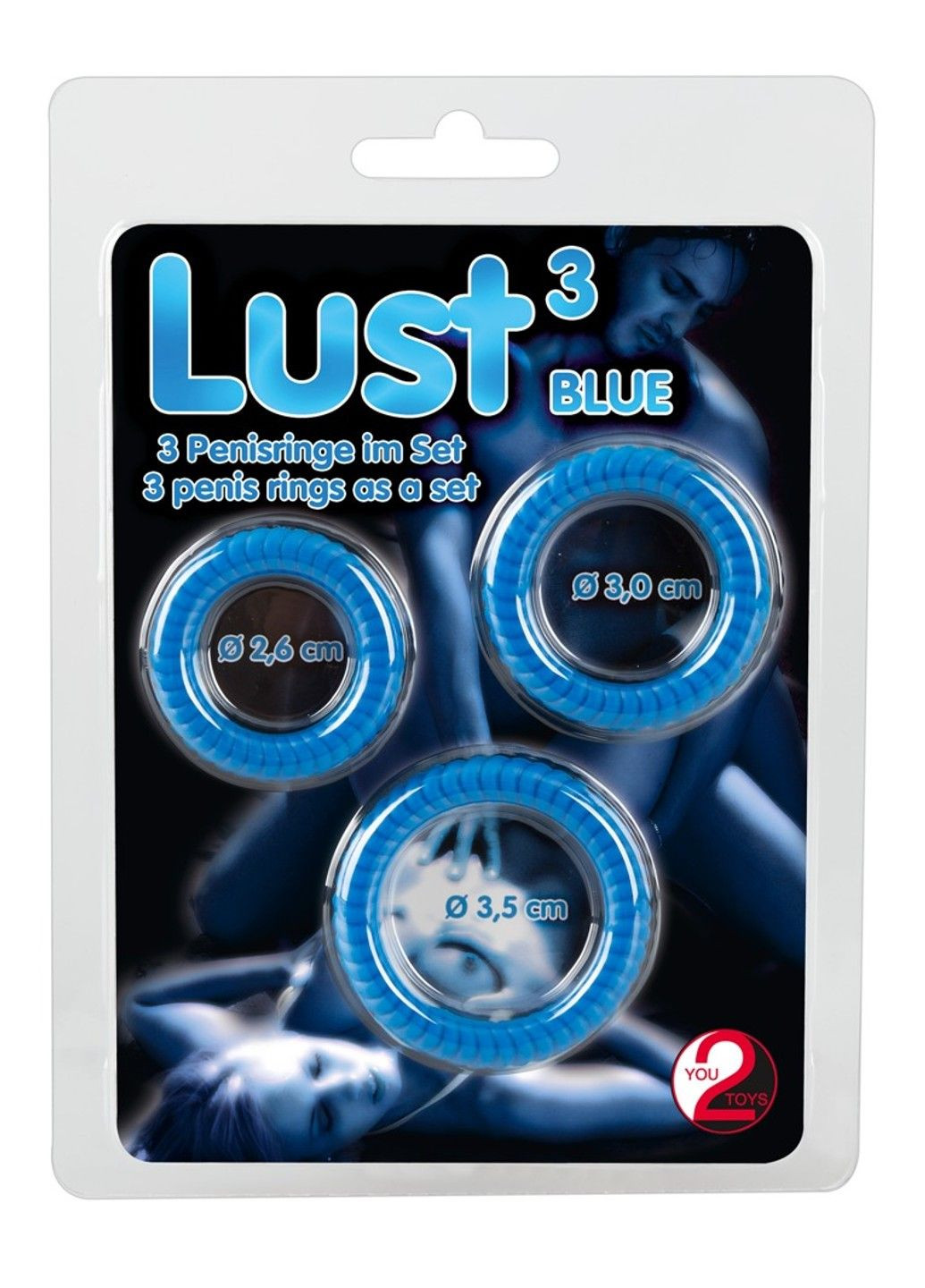 Набір чоловічих ерекційних кілець Lust (блакитні) No Brand (284236327)