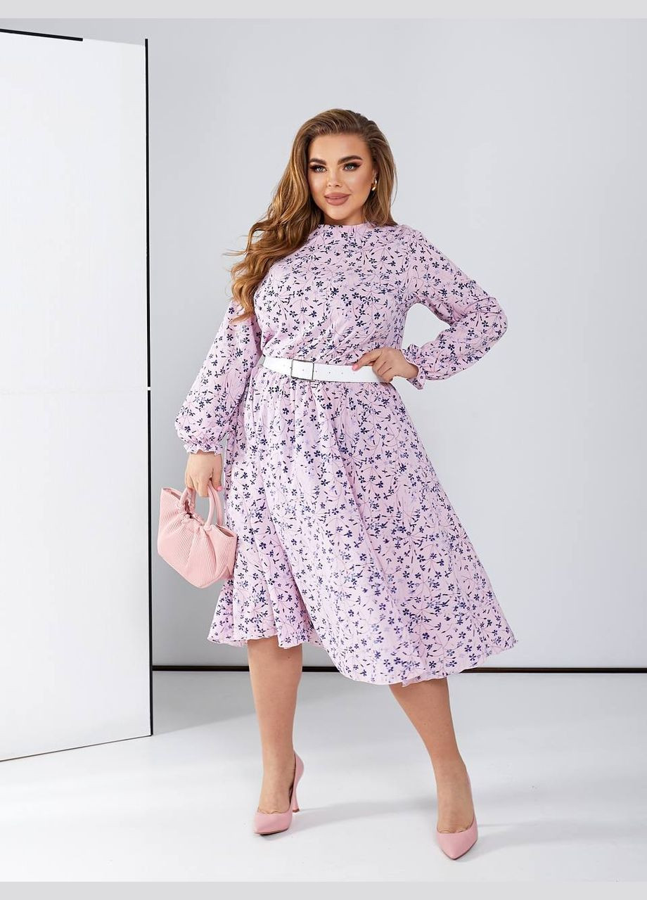 Фиолетовое женское свободное платье из софта цвет фиолетовый р.42/46 450388 New Trend