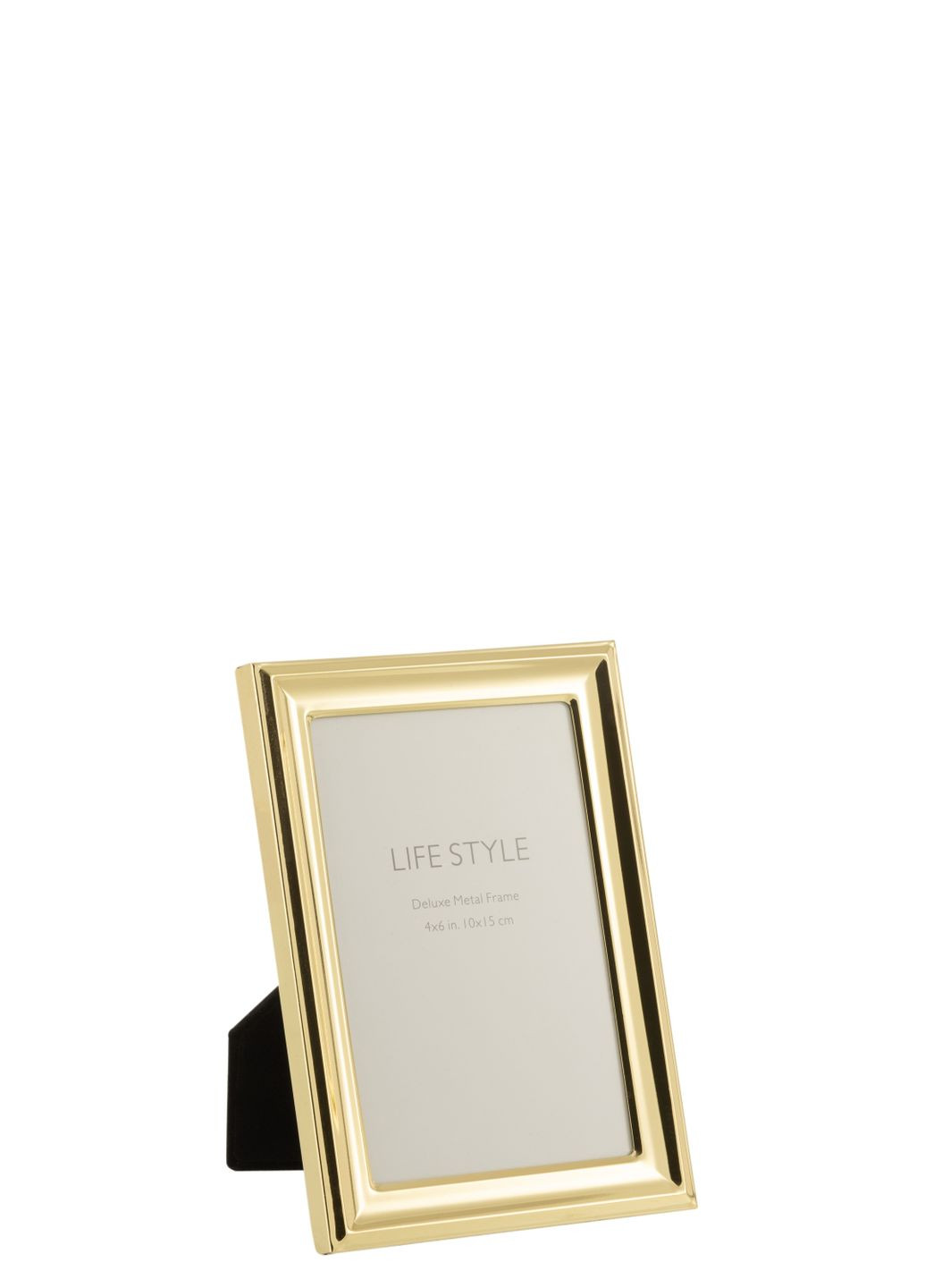 Фоторамка металлическая классическая золотистая 10x15 см. Бельгия (17661) J-Line (305395031)