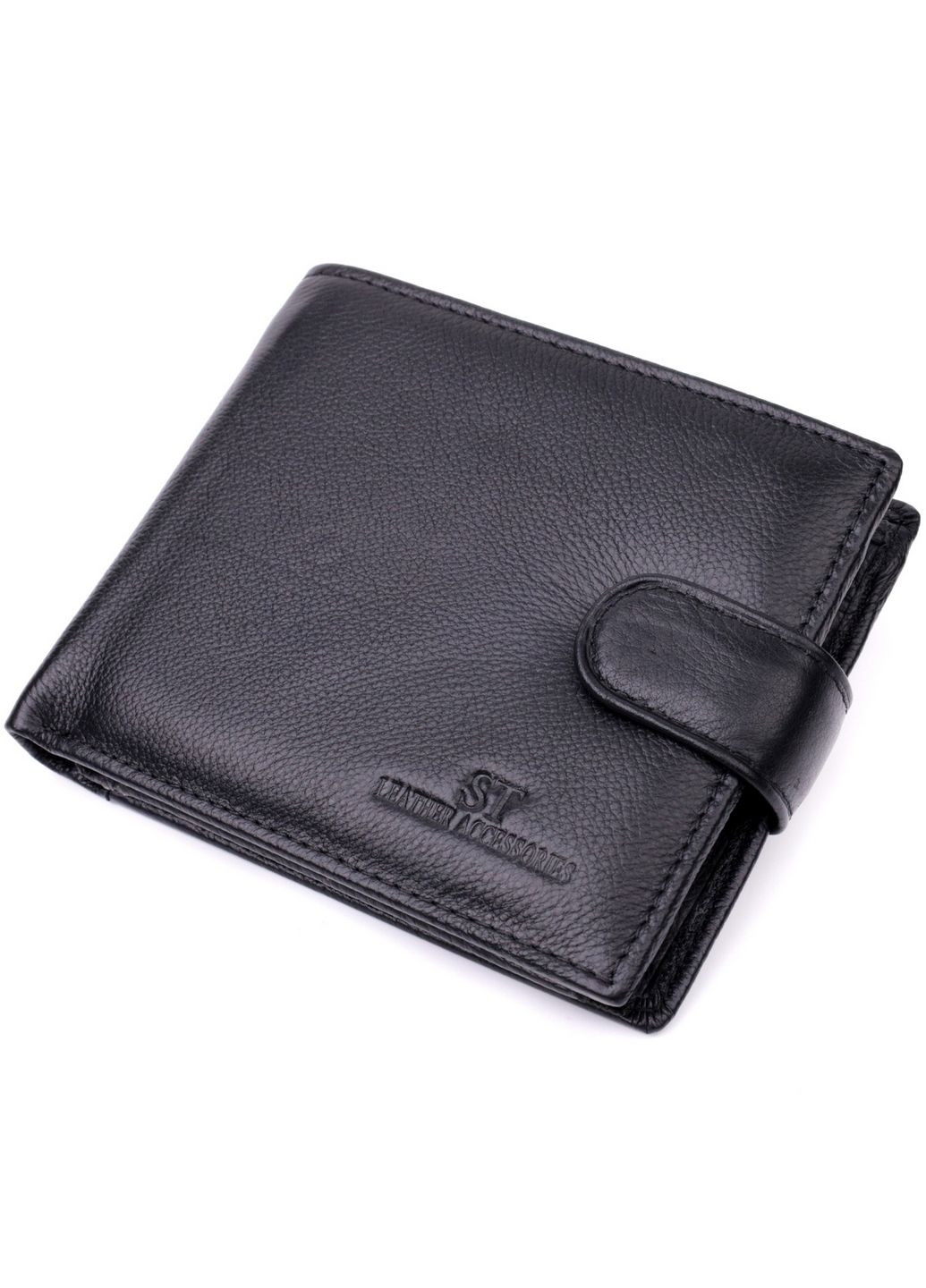 Мужской кожаный бумажник 12х10х2 см st leather (288047285)