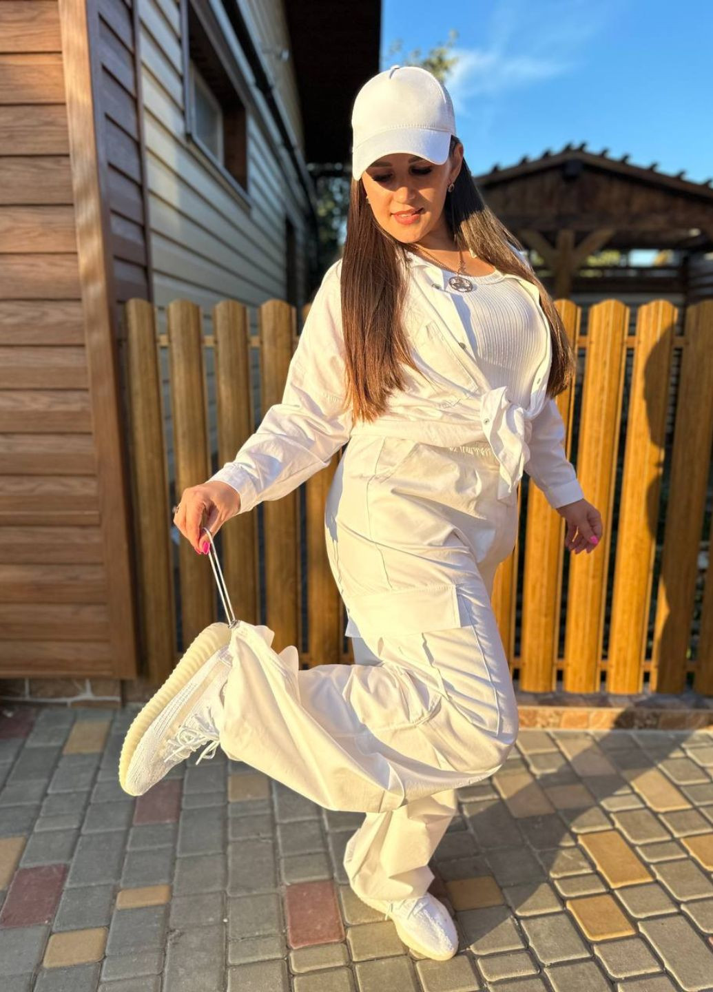 Брюки-карго с затяжками на штанинах Україна (322404446)