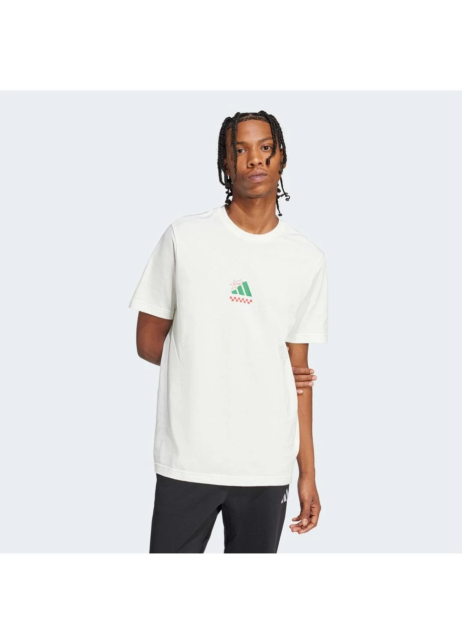 Футболка Lounge Pizza Graphic White JJ4016 adidas (399361351)