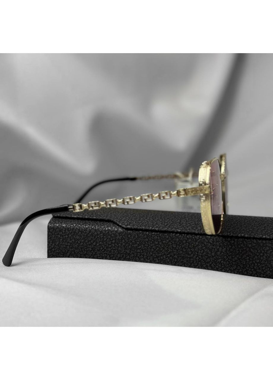 Роскошные женские очки в золотистом цвете. No Brand (367582882)