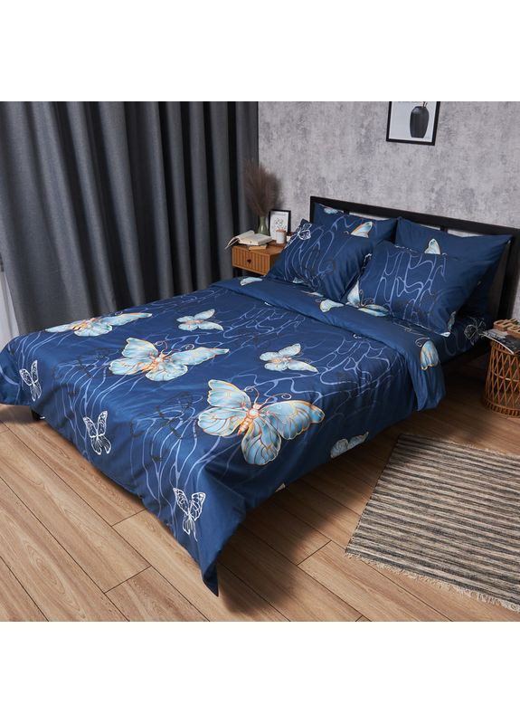 Комплект постільної білизни Микросатин Premium «» Сімейний 143х210х2 наволочки 4х50х70 (MS-820007728) Moon&Star Flutter Dreams (356113026)