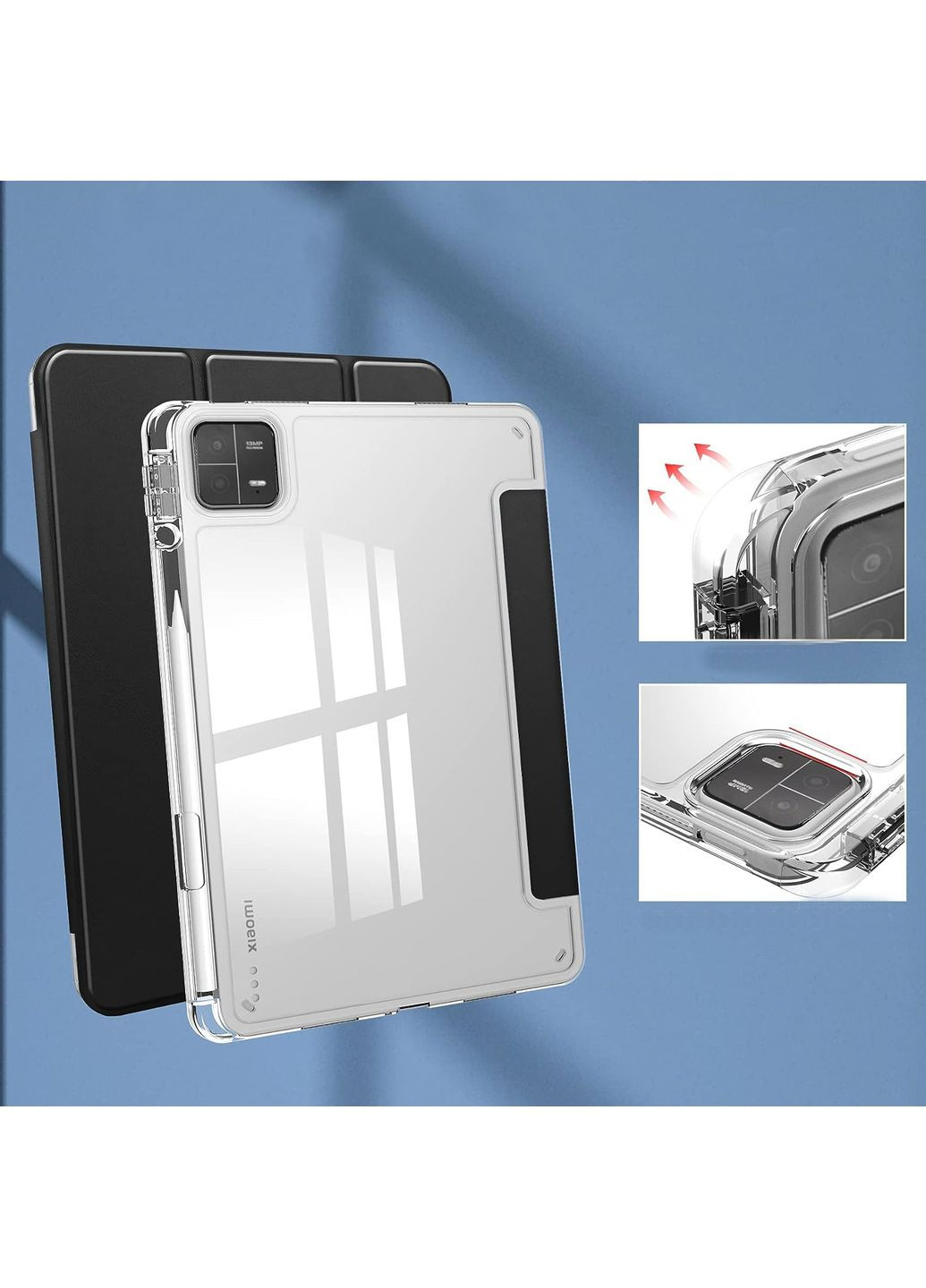 Чохол-книжка TPU Edge з кріпленням для стілусу для Xiaomi Mi Pad 6 / 6 Pro 11" Black BeCover (372465278)