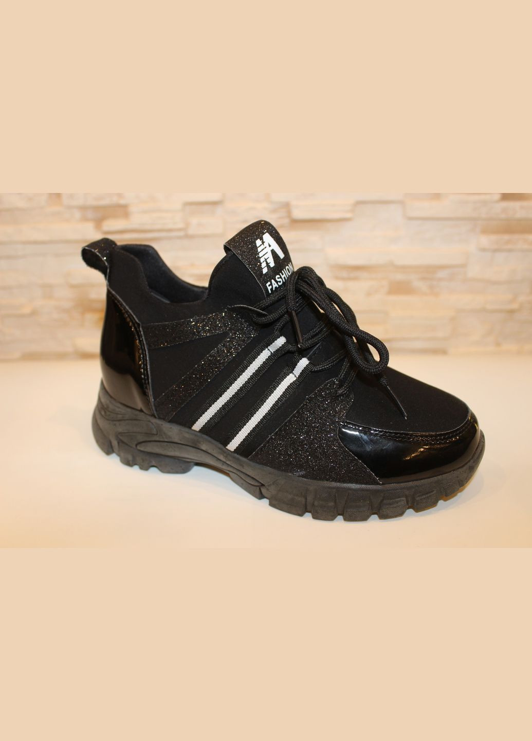 Кроссовки женские черные No Brand Демісезонні чёрные демисезоны (322784757)