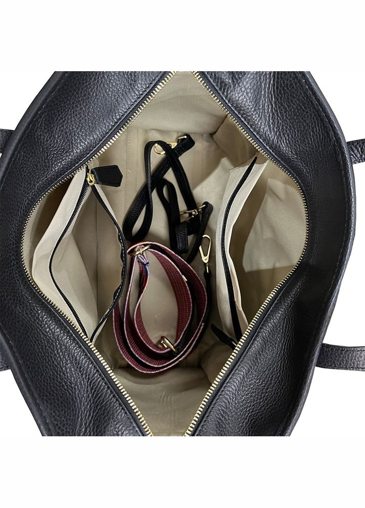 Сумка женская кожаная черная большая 2 ручки итальянская классическая (Д/Ш/В) 36/11/30(см) Felicita (336377685)