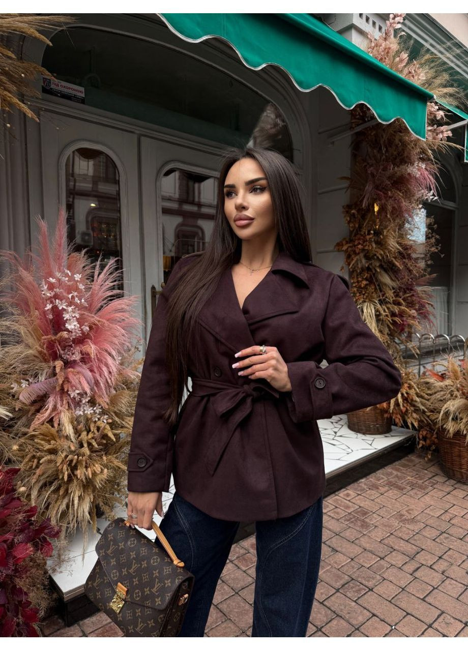 Коричневе демісезонне Тренч жіночий елегантний Style Point